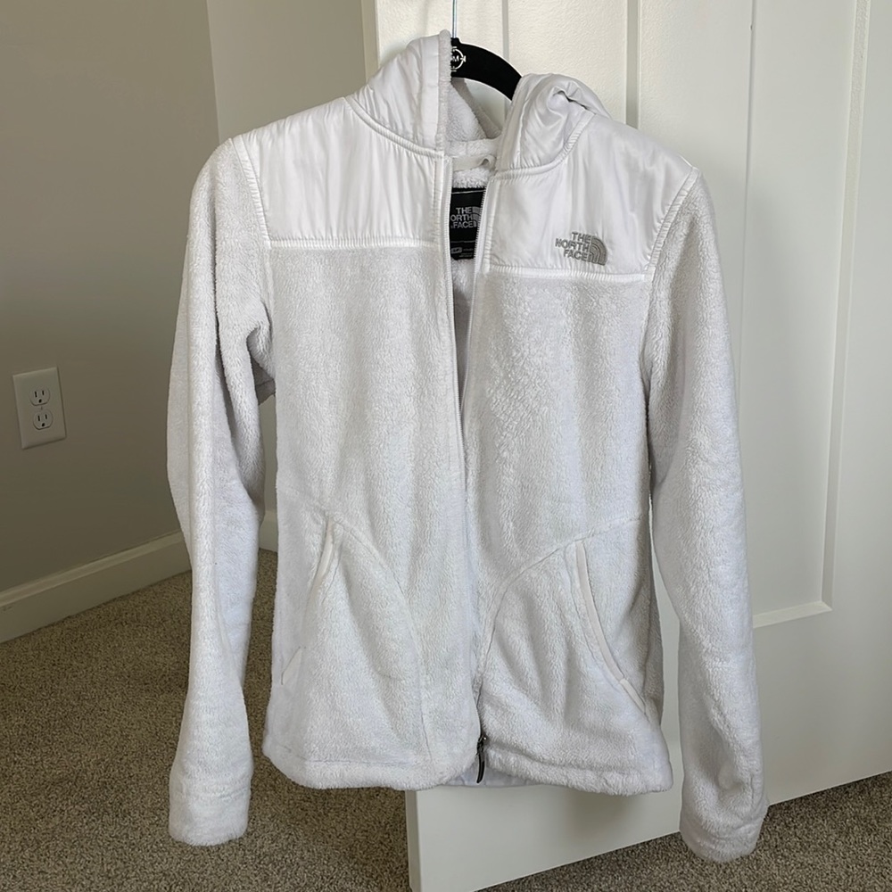 White North Face Fleece Jacket - Size Small